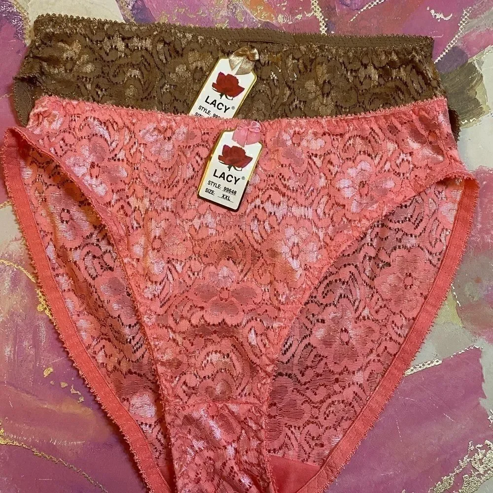 💥Lacy pack of 2 Assorted Color fashion panties